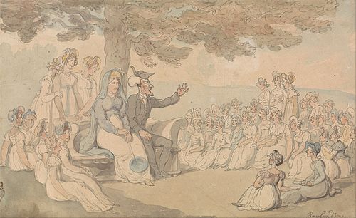 Dr. Syntax Visits a Boarding School for Young Ladies, 1821, Thomas Rowlandson