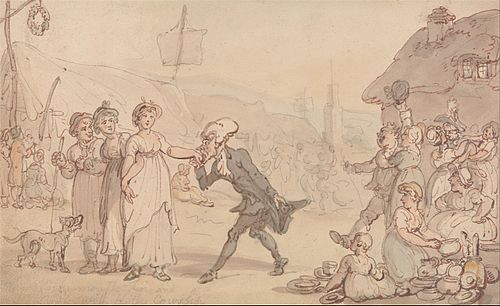 Dr. Syntax with Kitty Cowslip, 1821, Thomas Rowlandson