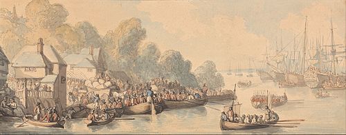 Embarkation at Southampton, June 20th 1794, 1794, Thomas Rowlandson
