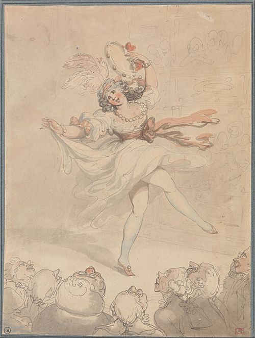 Female Dancer with a Tambourine, 1790, Thomas Rowlandson