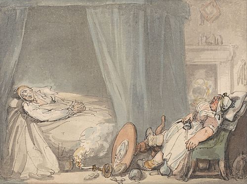 The Drunken Nurse, , Thomas Rowlandson