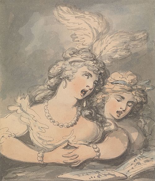 The Opera Singers, 1790, Thomas Rowlandson