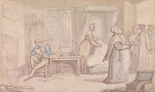 The Undergraduate's Room, , Thomas Rowlandson