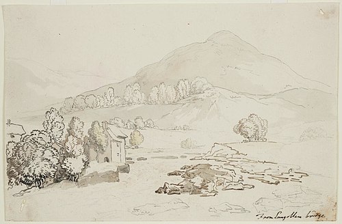 From Langollen Bridge, 1797, Thomas Rowlandson