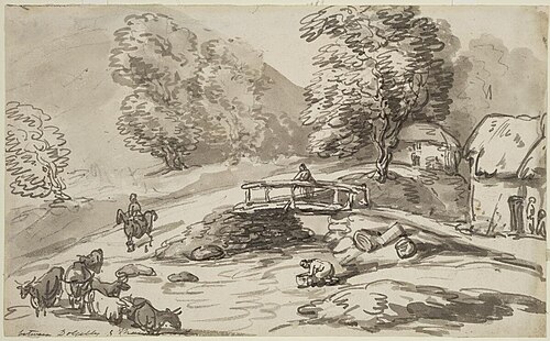 Between Dolgelly and Machinleth, 1797, Thomas Rowlandson