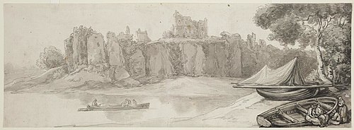 View of Chepstow Castle, 1797, Thomas Rowlandson