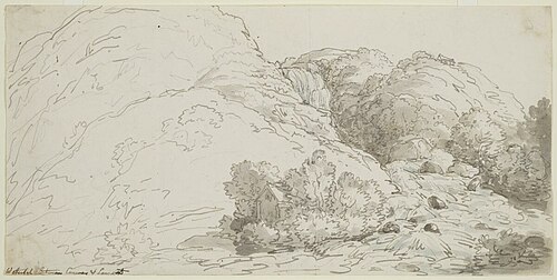 Watterfal between Conway and Lanrwst, 1797, Thomas Rowlandson