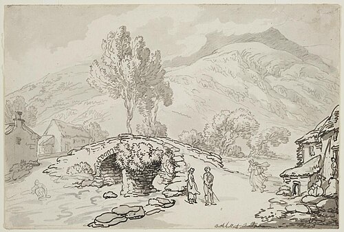 Bethkellart Bridge, 1797, Thomas Rowlandson