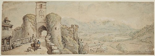 Raglan Castle, 1797, Thomas Rowlandson