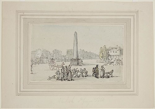 Obelisk St. Georges Fields, , Thomas Rowlandson