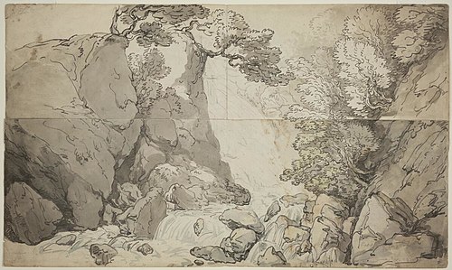 Cynfal near Hugh Llwyd's Chair, 1797, Thomas Rowlandson