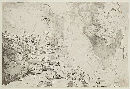 Cascade near Dolgelly, , Thomas Rowlandson