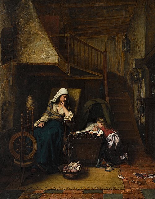 Mother's helper, 1873, Josse Impens