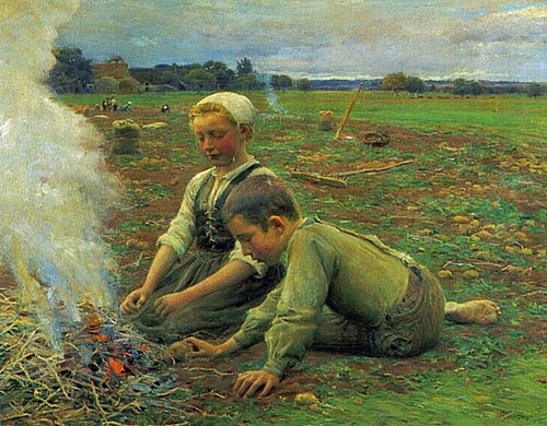 La Récolte des pommes de terre, 1898, José Júlio de Sousa Pinto