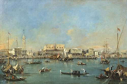 La Piazzetta et le quai des Esclavons, 1780, Francesco Guardi