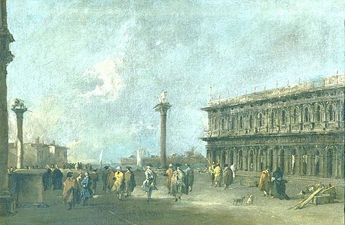 Die Piazzetta di S. Marco in Venedig, 1750, Francesco Guardi