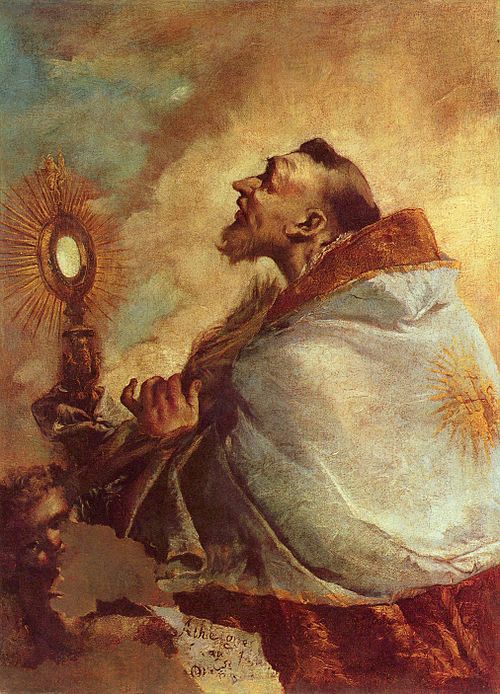 Santo adorante l'Eucaristia, 1738, Francesco Guardi