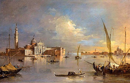 Venice: The Bacino, with San Giorgio Maggiore, the Giudecca and the Church of the Zitelle, , Francesco Guardi