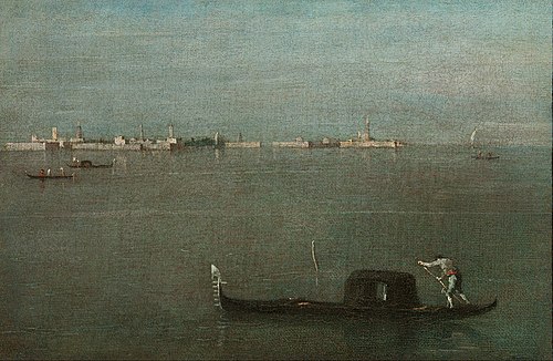 Gondolas on the Lagoon, 1765, Francesco Guardi