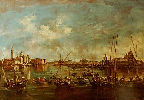The Bacino di San Marco with the Churches of San Giorgio Maggiore and Santa Maria della Salute, Veni, 1757, Francesco Guardi