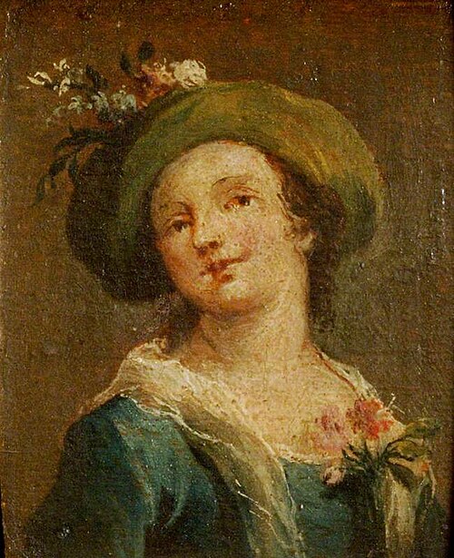 Two Paintings: A Girl in a Hat in Profile and a Girl in a Hat Full Face (diptych, right panel), 1780, Francesco Guardi