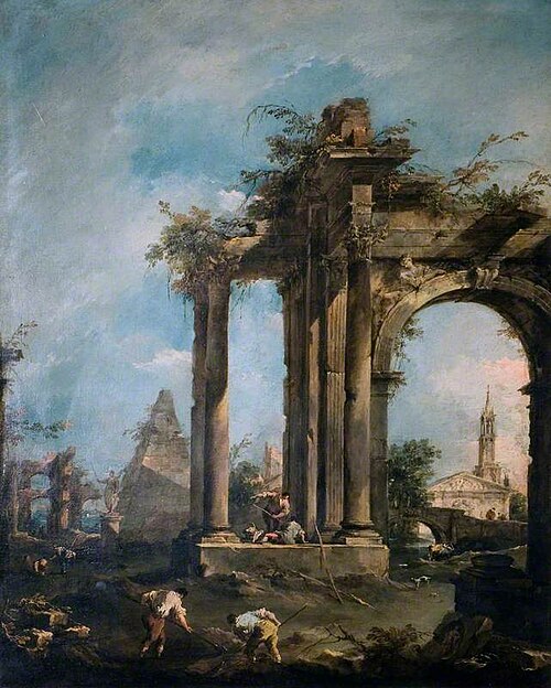 Capriccio with Ruins and Figures, 1765, Francesco Guardi
