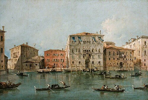 View of the Palazzo Loredan dell'Ambasciatore on the Grand Canal, Venice, 1780, Francesco Guardi