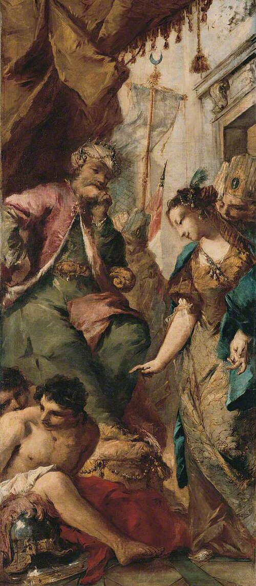 Sophronia Asking the Saracen King Aladine to Release the Christian Prisoners, , Francesco Guardi