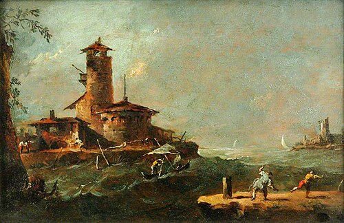 An Island in the Lagoon, , Francesco Guardi
