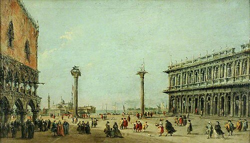 The Piazzetta, Venice, , Francesco Guardi