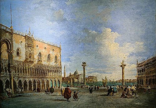 Vue du Palais des Doges à Venise., 1750, Francesco Guardi