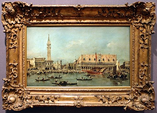 View of the pier with the Ducal Palace, 1780, Francesco Guardi