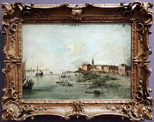 O canal Giudecca e a Igreja de Santa Marta, 1770, Francesco Guardi