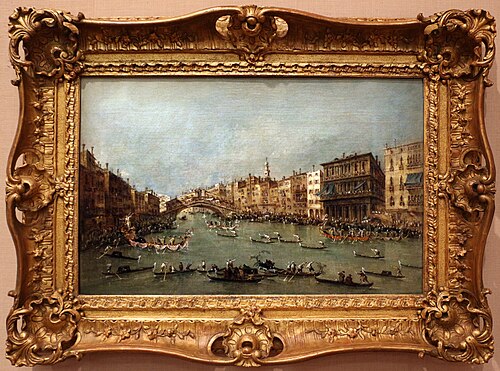 Regatta auf dem Canal Grande bei der Rialto-Brücke, 1780, Francesco Guardi