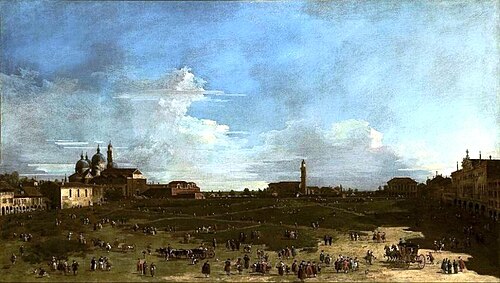Vue du Prato della Valle à Padoue, 1765, Francesco Guardi