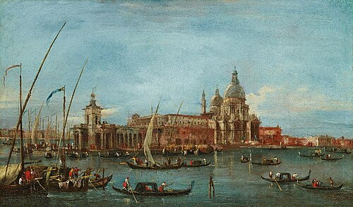 Punta della Dogana e Santa Maria della Salute, 1755, Francesco Guardi