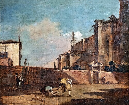 Paysage avec figure, , Francesco Guardi