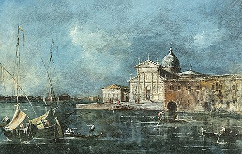 Vue de San Giorgio Maggiore de Venise, 1765, Francesco Guardi