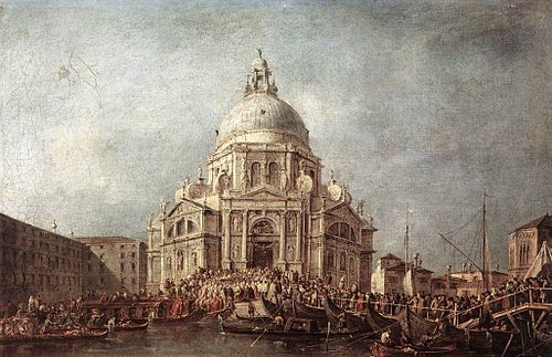 Le doge de Venise se rend à la Salute, le 21 novembre, jour de la commémoration de la fin de la pest, 1775, Francesco Guardi