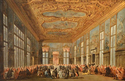 Le doge de Venise offre à déjeuner aux ambassadeurs, 1775, Francesco Guardi