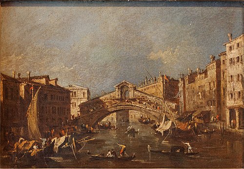 Le Pont du Rialto à Venise, 1750, Francesco Guardi
