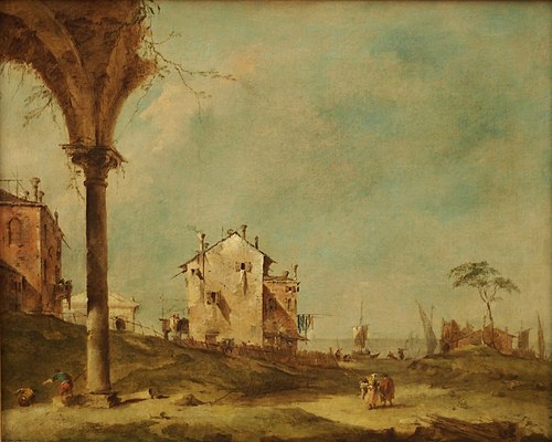 Fantasy Landscape with Buildings by a Lagoon, 1790, Francesco Guardi
