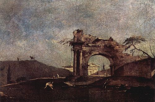 Capriccio, 1750, Francesco Guardi