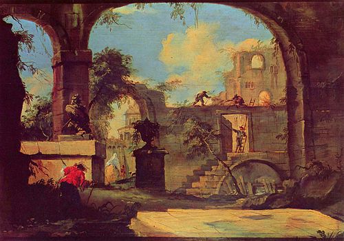 Capriccio, 1750, Francesco Guardi
