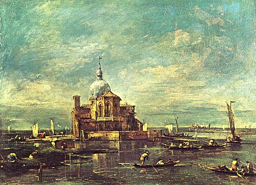 Church on a Little Lagoon Island, 1770, Francesco Guardi