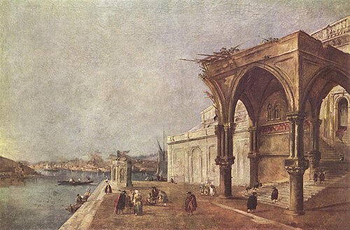 Capriccio with Venetian Themes, 1750, Francesco Guardi