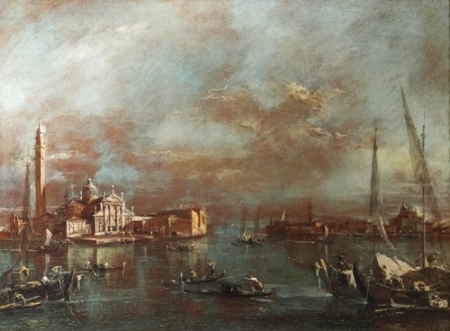 Le bassin de Saint-Marc avec l'île de San Giorgio et la Giudecca, 1770, Francesco Guardi