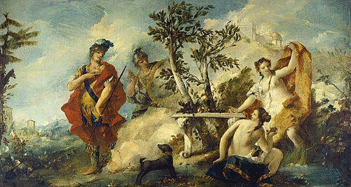 Carlo and Ubaldo Resisting the Enchantments of Armida's Nymphs, 1750, Francesco Guardi