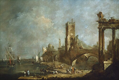 Capriccio d'un port, 1760, Francesco Guardi