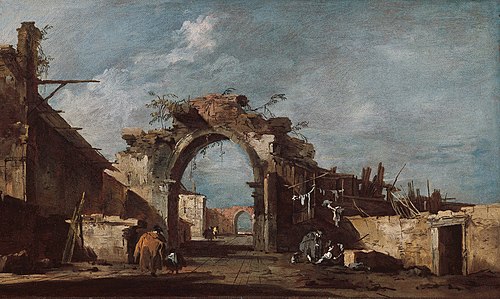 Ruined Archway, 1784, Francesco Guardi